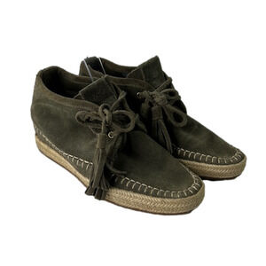 Michael Kors Green  Suede Espadrilles Wallabee Shoes